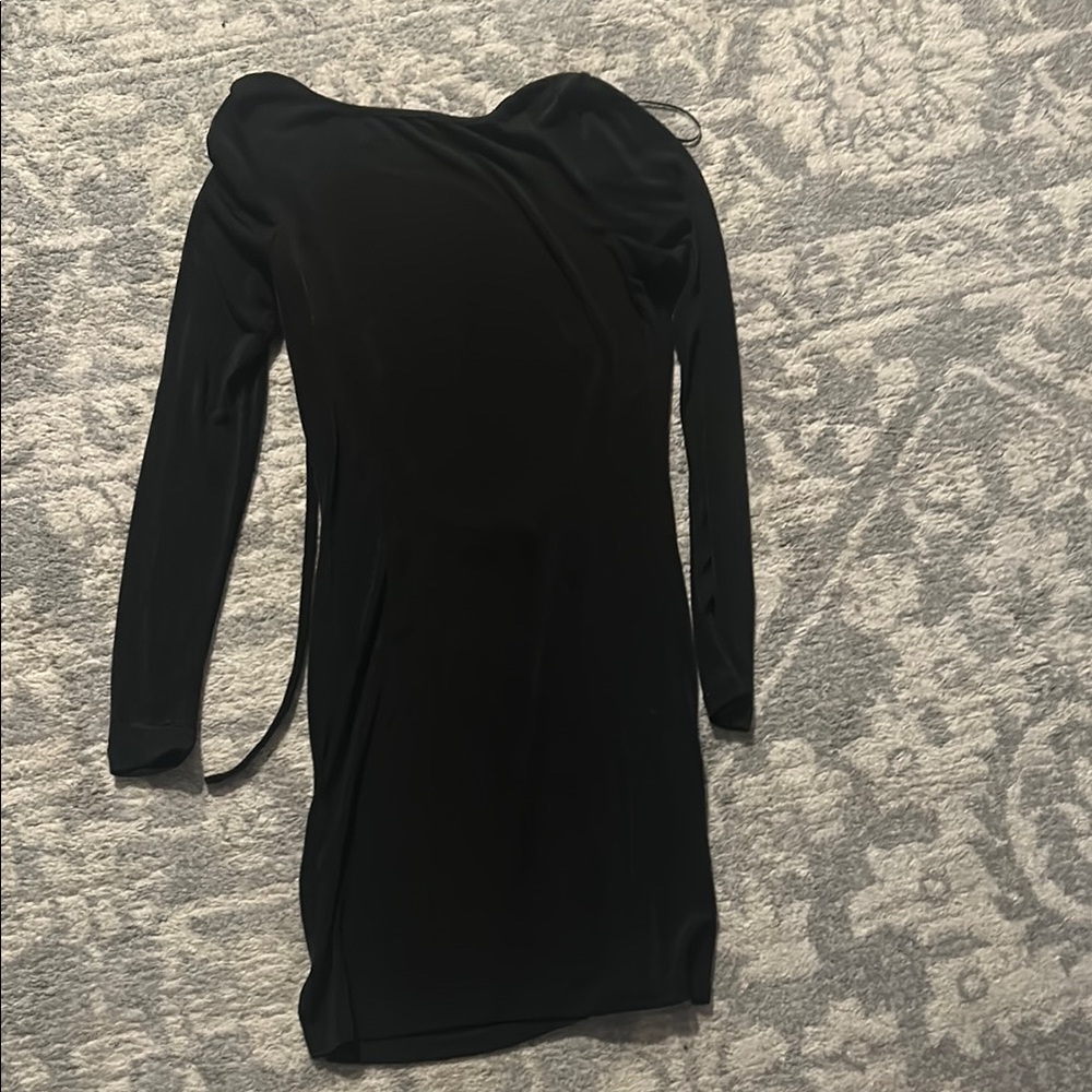 Elegant Black Long Sleeve Dress